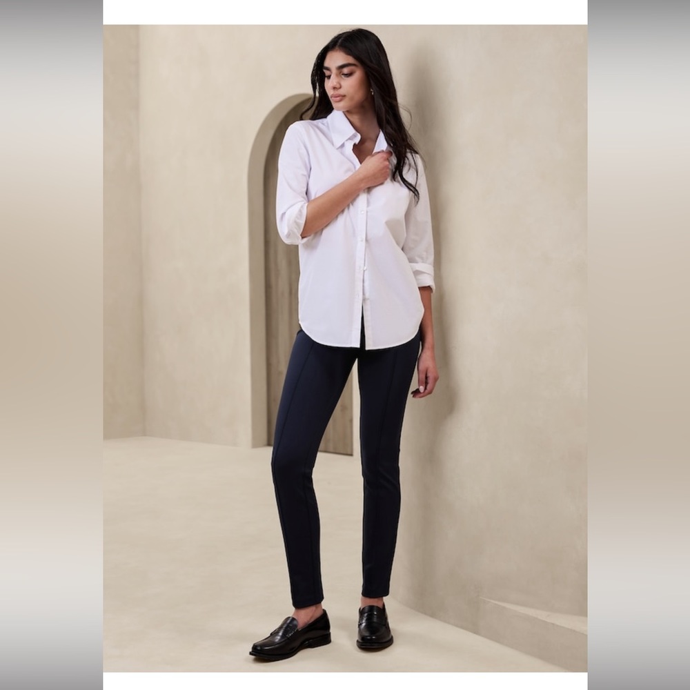 Banana Republic Skinny Everywhere Ponte Pants | Hyper Navy Blue #761465